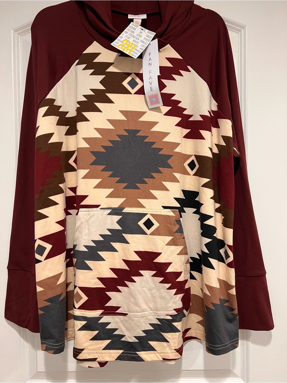 LuLaRoe 3XL Aztec Print Amber Hoodie